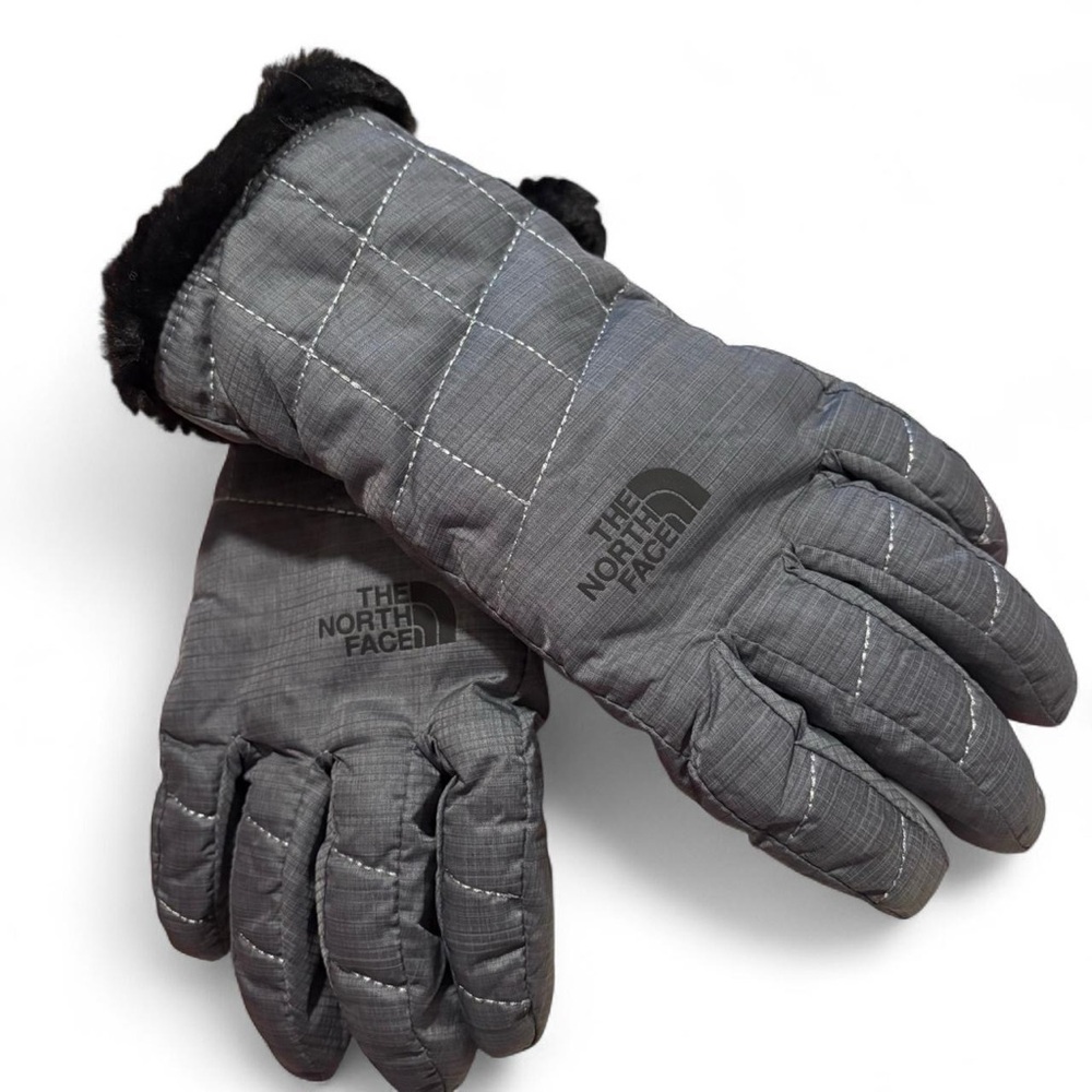 NWOT The North Face Charcoal Quilted Womens Gloves - Picture 1 of 7